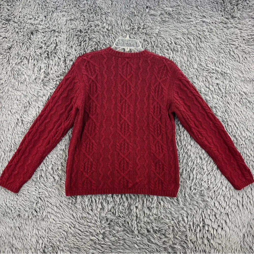 Katherine Bishop Cardigan Sweater Small Cable Knit Silk Angora Rabbit Wool Blend